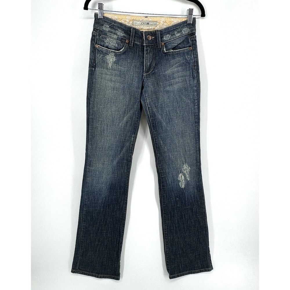 Joe's Jeans Womens 26 Blue The Provocateur Straight Leg Stretch Denim Distressed
